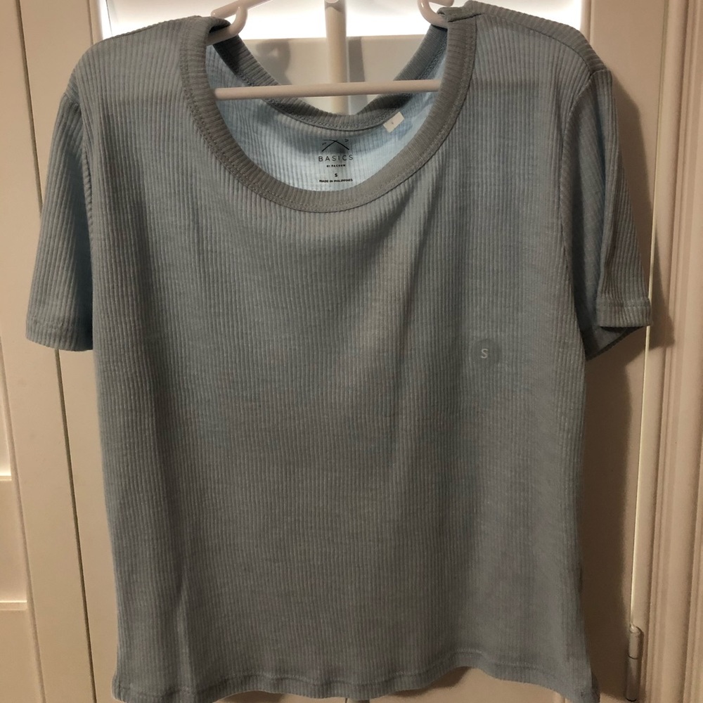 Pacsun basics light blue crop top